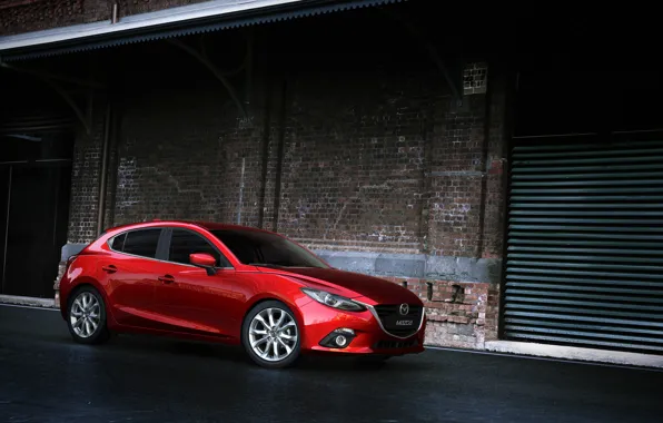 Red, Car, Speed, Mazda 3, Wallpapers