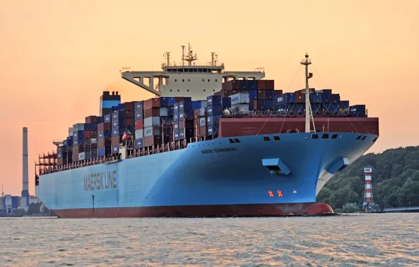 Судно, Line, Контейнеровоз, Maersk, Maersk Line, Maersk Edinburgh