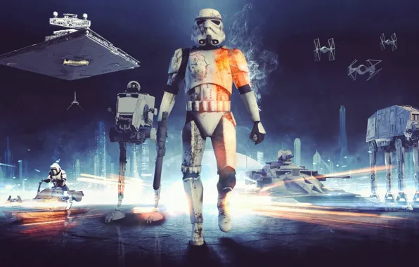 Игры, Electronic Arts, AT-AT, DICE, Scout Trooper, Штурмовик, Stormtrooper, TIE-Fighter
