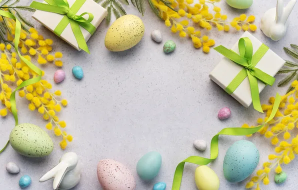 Цветы, яйца, весна, colorful, Пасха, happy, flowers, spring