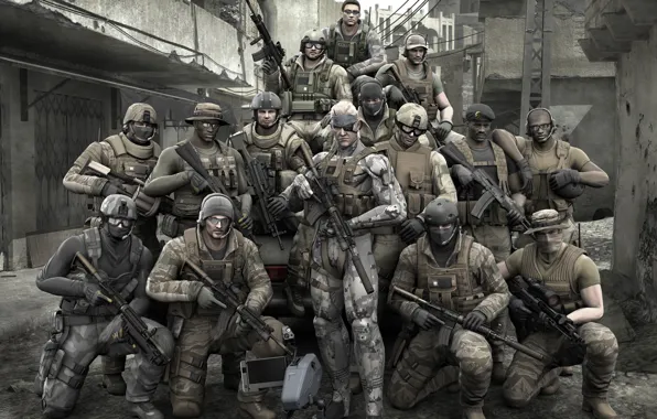 Солдаты, Оружие, Solid Snake, Metal Gear, PS3, Биг Босс, Metal Gear Solid 4: Guns of …