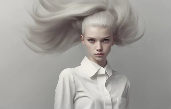 Картинка girl, blonde, portrait, ai art