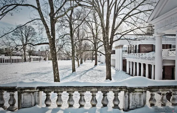 Картинка зима, снег, архитектура