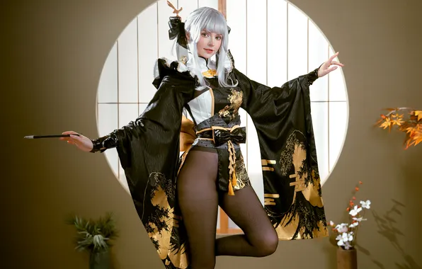 Картинка model, women, cosplay, standing, moles, parted lips, women indoors, video game girls