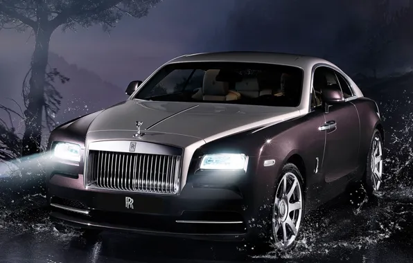 Машина, Rolls-Royce, передок, роллс-ройс, Wraith, райт
