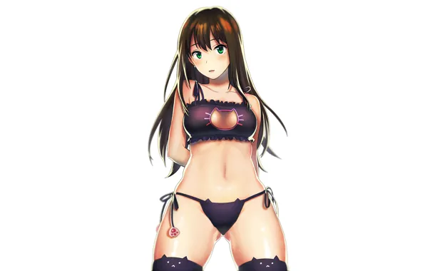 Girl, sexy, lingerie, pantsu, bra, cleavage, panties, thighhighs