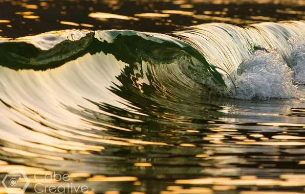 Волны, лето, вода, блики