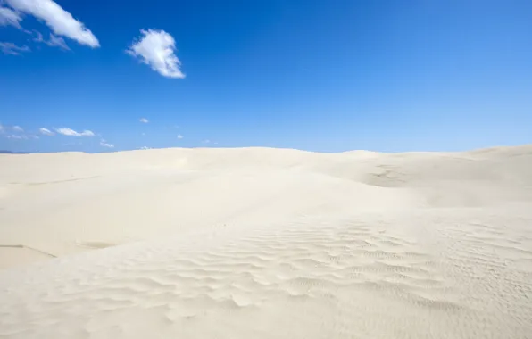 Песок, небо, облака, пустыня, горизонт, дюны