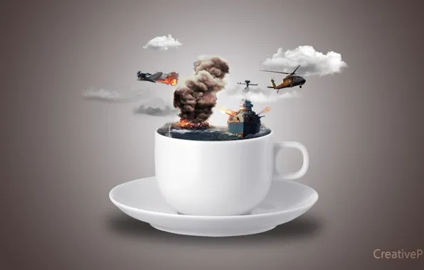Sea, War, New, Helicopter, Cup, Fog, Wallpaeprs, Plane