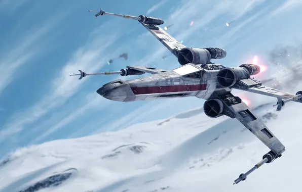 Игры, Electronic Arts, DICE, X-Wing, Хот, star wars battlefront, Hoth, Walker Assault