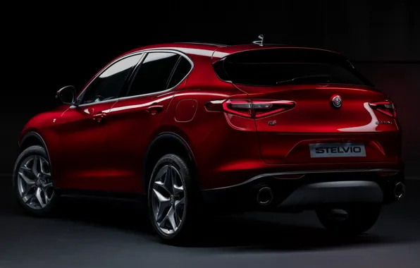 Красный, Alfa Romeo, кроссовер, экстерьер, Альфа Ромео, Alfa Romeo Stelvio 6C Villa d'Este