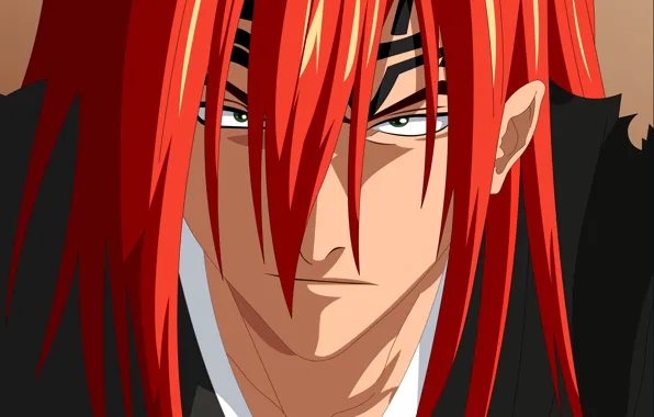 Аниме, арт, парень, Bleach, азгляд, Абараи Ренджи