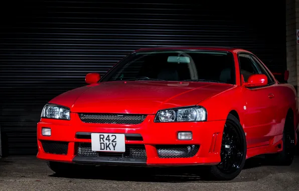 Картинка Nissan, Red, GTT, Skyline. R34