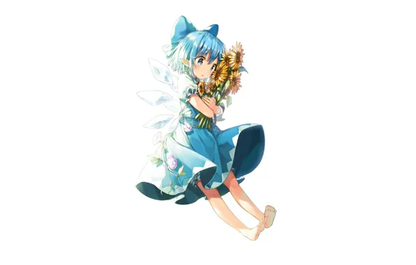 Цветы, Девочка, Аниме, Touhou