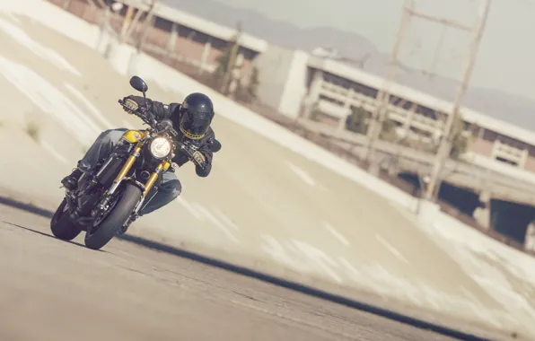 Yamaha, moto, style, yellow, sportclassic, 2016, XSR900