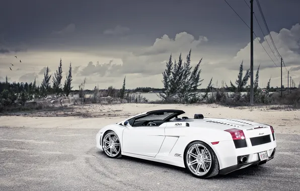 Небо, облака, gallardo, lamborghini