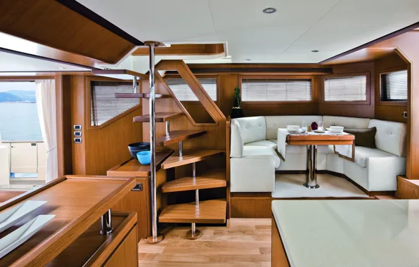 Luxury, yacht, motor, Mochi Craft long range, dinette