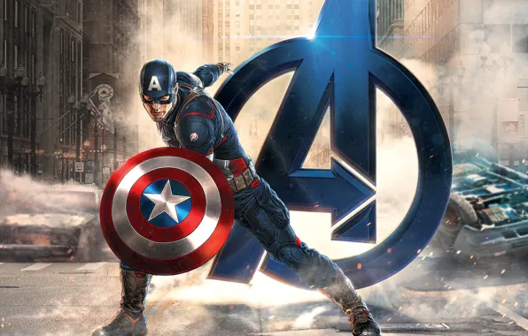 Marvel, Капитан Америка, Captain America, Крис Эванс, Стив Роджерс, Avengers: Age of Ultron, Мстители: Эра …