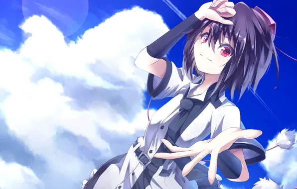 Небо, девочка, Aya Shameimaru, Touhou, Тохо, Тоухоу
