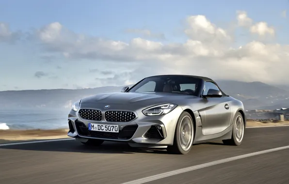 Облака, серый, BMW, родстер, BMW Z4, M40i, Z4, 2019