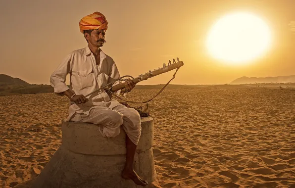 Музыка, человек, Индия, инструмент