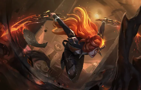 Art, League of Legends, Katarina, Skin, LoL, High noon