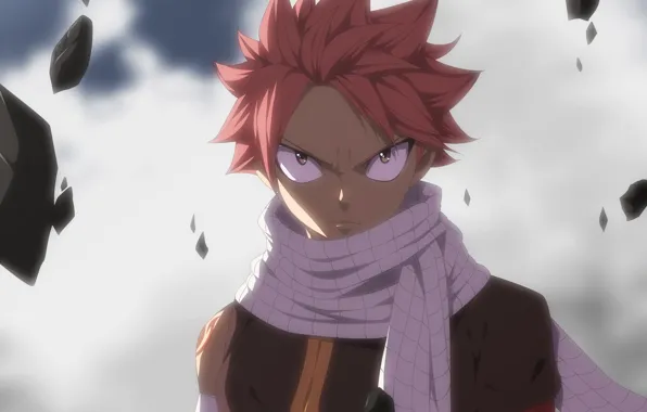 Аниме, арт, Fairy Tail, Нацу, Хвост феи