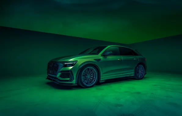 Audi, зелёный, сбоку, тюнинг ателье, ABT, обвес, Кроссовер, RSQ8-R