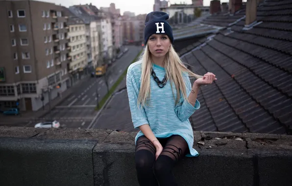 Girl, Legs, Hat, Hair