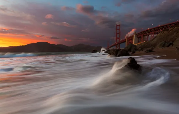 Картинка Golden Gate Bridge, San Francisco, Marshall Beach