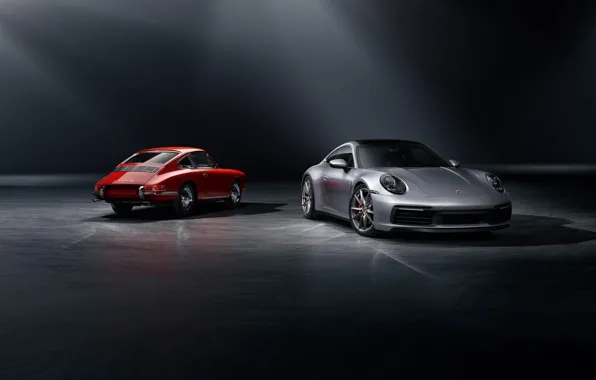 Картинка машина, стиль, спортивная, поколения, Porsche 911 Carrera S, 992, 2019