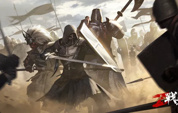 Доспехи, маски, воины, Conqueror`s Blade