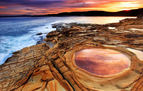 Картинка море, пейзаж, берег, Австралия, Nova Gales do Sul, Parque Bouddi, Praia de Putty