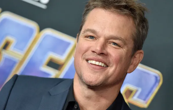 Улыбка, портрет, костюм, актёр, Мэтт Дэймон, Matt Damon
