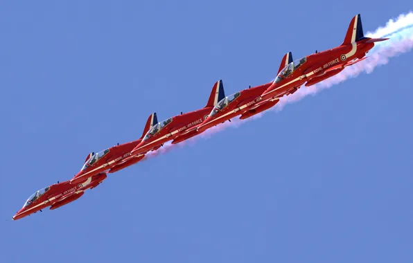 Flying, Red Arrows, BaE Hawk, Aerobatic, Formation Flying