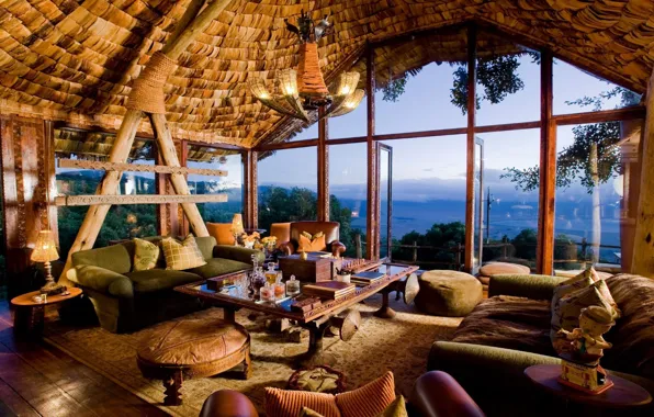Интерьер, Танзания, Tanzania, зона отдыха, Нгоронгоро, Сафари курорт, Serena Safari Lodge, Ngorongoro