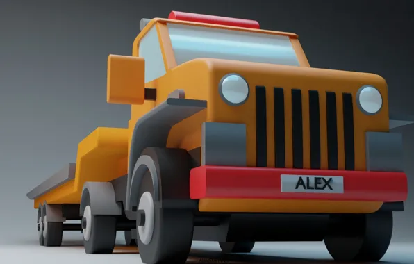 Игрушка, машинка, тягач, AlexStormND