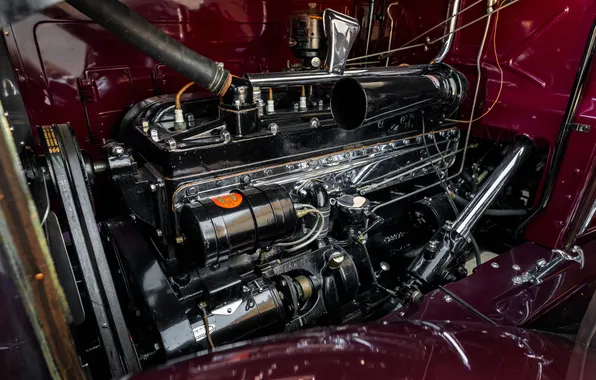 Sport, ретро автомобили, 1930, Phaeton, Pierce-Arrow, Model B, retro cars, двигатель автомобиля