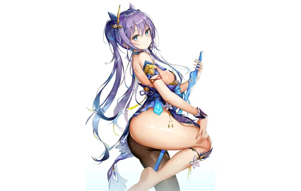 Girl, sexy, ass, cleavage, long hair, boobs, anime, beautiful