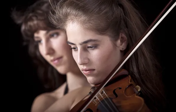 Картинка girl, violin, orchestra