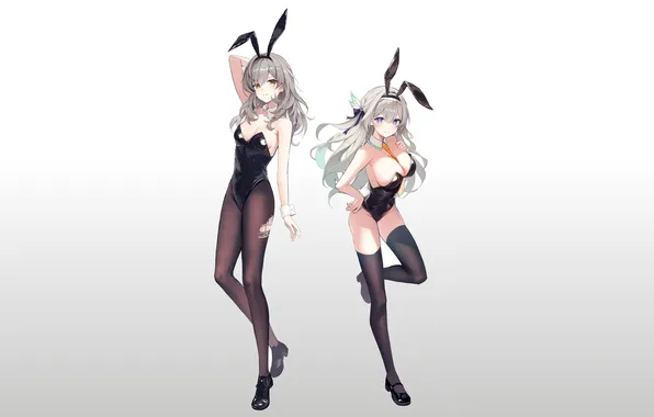 Girl, cleavage, boobs, anime, breasts, babe, bunny, oppai