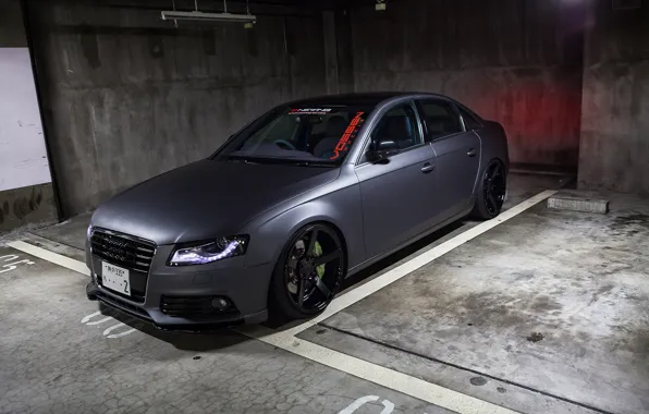 Картинка Audi, ауди, тюнинг, черная, black, vossen, Sedan, RS4