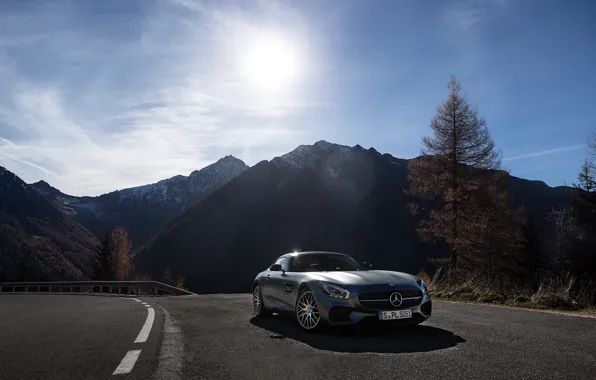 Картинка AMG, Mercedes-benz, the mountains, GT-S