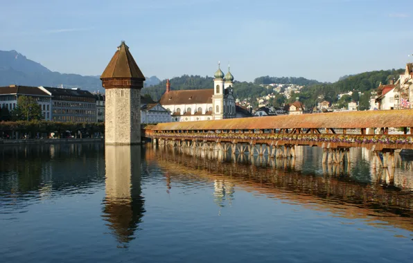 Картинка башня, Швейцария, Люцерн