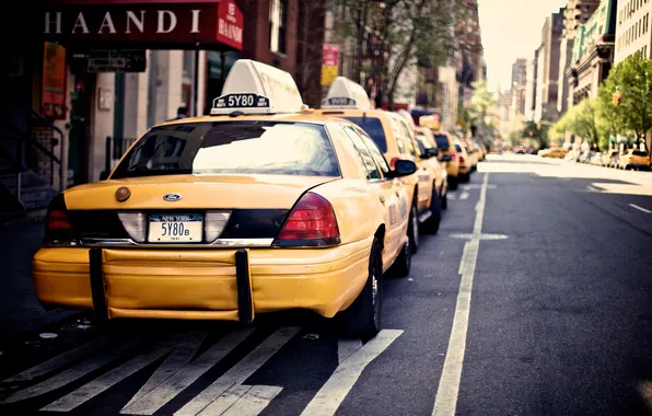 Картинка город, такси, USA, америка, сша, New York City, нью йорк