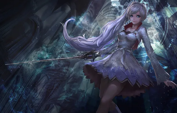 Kawaii, sword, anime, pretty, ken, blade, bishojo, Weiss Schnee
