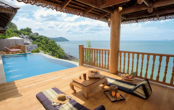 Бассейн, Таиланд, отель, терраса, зона отдыха, A Kuoni Hotel, Santhiya Koh Yao Yai Resort & …