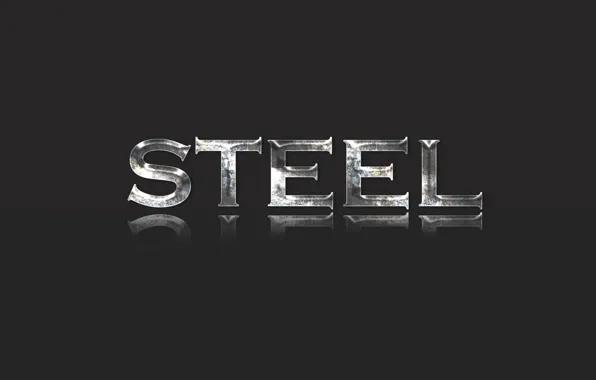 Текст, отражение, сталь, минимализм, steel