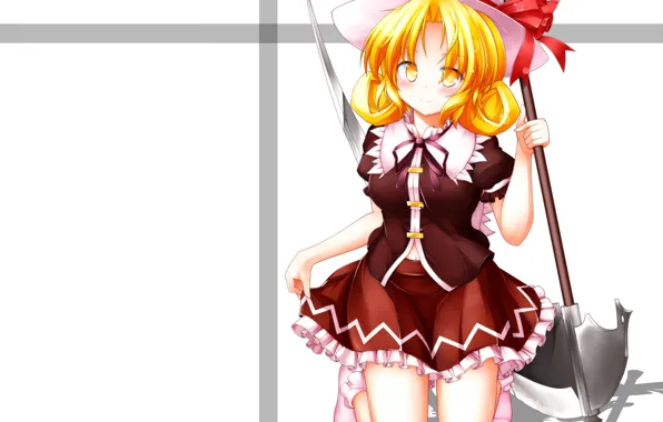 Взгляд, фон, девочка, Touhou, Тоухоу