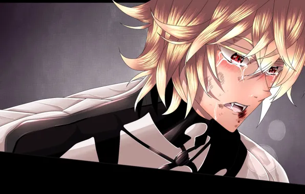 Клыки, вампир, парень, Микаэла, Последний серафим, Owari No Seraph